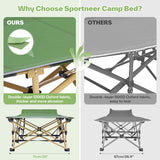 Sportneer Camping Cot: 1200D Double Layer Oxford Foldable Camping Cots for Adults - Heavy Duty Cots for Camping Travel Tent Day Outdoor & Home Guest, Camping Cots with Carry Bag & 2 Side Pockets Sportneer