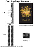 Actgan Semi Permanent Tattoos, 2 Sheets Realistic Herbal Temporary Tattoo Stickers for Women, Waterproof Non-Reflective, Lasting 1-2 Weeks, Sexy Lace Leg Ring Cross Band Design for Summer Beach Party