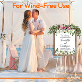 JEAWIWI 6 Pcs Lightweight Easel Stand, 66 Inch, White, with Portable Bags