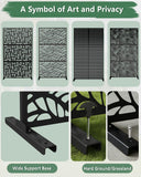 Metal Privacy Screen Outdoor Set of 2, 72" H×47" W Privacy Fence, Privacy Fence Panels