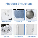 Portable Washer Wash and Spin Cycle Combo, Built-in Gravity Drain SUPER DEAL