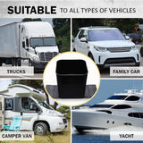 HAUSSIMPLE Car Trash Can for Vehicles Leakproof Compact Garbage Bin w/Stability Flap, Anti-Slip Base, Portable Trash Holder for Cars, Trucks, SUVs, Minivans (Black, Large)