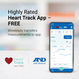 A&D Medical Digital Body Weight Scale - UC-352BLE - Bluetooth Bathroom Weight Machine, Syncs with A&D Heart Track App - 450lb (200kg) - Batteries Included, Black