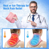 ONLYCARE Neck Ice Pack Wrap Gel - Upgraded Shoulder Ice Packs for Injuries Reusable, Hot and Cold Compress Ice Packs for Neck, Relief of Pain, Swelling, Sprains, Office Pressure