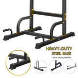 BangTong&Li Power Tower, Pull Up Bar Dip Station/Stand for Home Gym Strength Training Workout Equipment (Black)