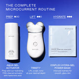 NUFACE Trinity+ Skin Tightening & Face Lift Device - Microcurrent Facial Sculpting Tool to Contour Cheeks, Jawline & Neck, 3 Frequencies, Supports Lymphatic Drainage + Activator Gel, White