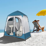 Vasitelan 2 Room Shower Tent, 7.5 FT Instant Pop Up Shelter with Carrying Bag, Privacy Changing Room Tent for Portable Toilet, Easy Setup, Perfecr for Camping, Dressing Outdoor or Indoor