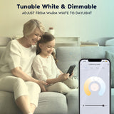 LUXRITE 6 Inch Smart LED Recessed Lighting, RGBW Color Changing, WiFi App and Voice Control, Compatible with Alexa and Google Home, No Hub Required, 13W 1000LM, CRI 90, IC Rated, Wet Rated (6 Pack)