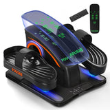 Under Desk Elliptical Machine, Upgraded 6 Adjustable Resistance &15 Speeds Electric Elliptical Leg Exerciser while Sitting for Seniors with Forward & Reverse Direction, Touch Screen and Remote Control