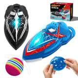 fromeasy 2-Pack Mini RC Boats with Floating Ball – 2.4GHz Remote Control Boats for Pools & Lakes, 2 Speeds, Auto Flip, Waterproof, Low Battery Alert, for Kids & Adults