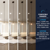 LUXRITE E12 Candelabra LED Light Bulbs 60 Watt Equivalent, 3000K Soft White, Enclosed Fixture Rated, Dimmable Chandelier Light Bulbs, 4.5W, 500 Lumens, HX10.5 Glass, Wet Rated, UL Certified (24 Pack)