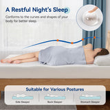Amazon Basics Medium Firm Memory Foam Mattress, Breathable, 8 Inch, Full, White/Grey