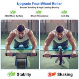 Automatic Rebound Abdominal Wheel, Ab Roller Wheel with Automatic Rebound Assistance Resistance Springs Ergonomic Handle, Abdominal Wheel Roller with Knee Pads, Ab Wheel Roller for Core Workout Blue