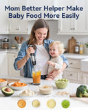 Immersion Blender Handheld 1000W 5 in 1 Corded Stick Hand Blender Kitchen with 12 Speed, BPA-Free, Mixing Beaker, Chopper