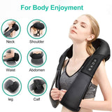 Neck Back Massager with Heat, Electric Shiatsu Back Massage Device, Portable Deep Tissue 3D Kneading Pillow Medcursor