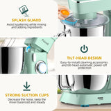 Stand Mixer, 6QT 10+P Speed Tilt-Head Kitchen Electric Mixer, Food Mixer with Stainless Steel Bowl Peicual