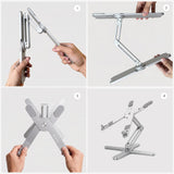 Model-X 2.0 Laptop Stand, Laptop Stand for Desk Adjustable Height, 360 Rotating Laptop Riser