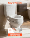 VEVOR Raised Toilet Seat, 300 lbs Load Capacity, 3.5-Inch Lift Height, Commode Elevated Toilet Seat Riser with Enlarged Opening for Seniors, Elderly, Handicap, Disabled, and Adults, Fits Round Bowl
