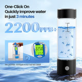 MOVOCA Hydrogen Water Bottle, 3Min 2200PPB Rapid Hydrogen Water Generator -SPE PEM Tech, 15OZ Portable Hydro Water Machine, Health Care Gifts for Husband, Wife, Family, Friends, Travel