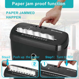 Home Office Paper Shredder - Woolsche 10-Sheet Strip Cut with 3.17-Gallon Basket - P-2 Security Level - CD & Credit Card Shredder - Durable & Fast - Jam Proof System - ETL Certified woolsche