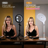 Desk Ring Light with Stand for Computer, Zoom Lighting for Video Calls
