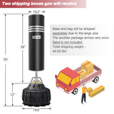 Dripex Freestanding Punching Bag with Stand 70''-182lbs Heavy Boxing Bag with Gloves for Adult Youth Kids - Men Stand Kickboxing Bag for Home Office, with Gloves
