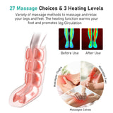 QUINEAR Leg Massager for Circulation and Pain Relief, Heating Leg Compression Massager with 3 Modes, Foot and Calf Massager with 3 Intensities 3 Heats - Gift for Mom and Dad