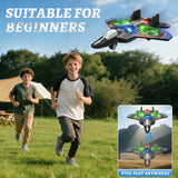 Tubokoro Foam Remote Control Airplanes RC Planes for Kids Adults, RC Airplane Fighter Jet with Light, 360° Flip Fighter Jet Toys, Stunt Roll, Airplane Toy Gifts for Kids Boys
