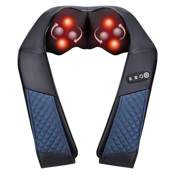 Neck and Shoulder Massager with Heat Shiatsu Back Massage Pillow with 3D Deep Tissue Kneading for Foot, Legs, Body Muscle EAshuhe