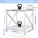 METYERRY 24"x23.6"Large Printer Stand with Power Outlet
