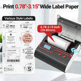 ORGBRO Label Maker Machine, Z3 Barcode Label Printer, 3 Inch Bluetooth Thermal Label Maker for Address, Small Business, Kids School Items, Large Sticker