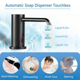 Automatic Soap Dispenser Touchless for Kitchen and Bathroom, Sink Built in Commercial Electric Soap Dispenser,Upgraded Infrared Sensors Brass Material, with Bottle and Pump 33.81oz/1000ml