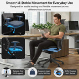 Armless Home Office Chair, Desk Chair with Wheels, Adjustable Height Reading Chair
