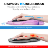 Laokiiy Ergonomic Mouse Pad with Wrist Support and Keyboard Wrist Rest Set