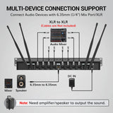 TONOR Wireless Microphones System with 8x12 Channels Headset/Lavalier Lapel Mics