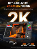 UPERFECT 24.5" 2K 240Hz Portable Monitor, 500 Nits Gaming Display