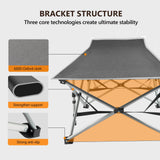 VINGLI Folding Camping Cot Bed,Camping Cots for Adults with Mattress, Foldable Cots for Sleeping with Pillow 1200D Layer Oxford for for Guest,Travel,Hiking Grey