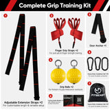 FitBeast Pull Up Ball Grips & Finger Straps Set – Grip Balls for Dead Hangs, Pull Ups, Climbing & Home Gym Training (Black)
