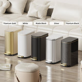 2.6 Gal Bathroom Trash Can with Soft Close Stay Open Lid