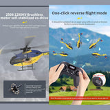 RC Helicopter Model, EC-135 1/36 2.4G 6CH Direct Drive RC 3D/6G Helicopter Model with 2507 Brushless Motor and 6-Axis Gyroscope (RTF Version)
