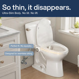 DIHAF Toilet Bidet with Dual Nozzle Spray,No Electric Bidet Attachment for Toilet with Adjustable Water Pressure,Easy Install Toilet Seat Bidet with Feminine Wash and Rear Wash,Suit for Tight Space