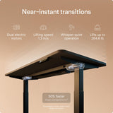 Desktronic HomeOne Standing Desk 54x28 — Ergonomic Sit Stand Home Office Desk, Made in Europe