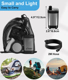 WADEO Portable Shower for Camping, 6000mAh Outdoor Electric Shower Rechargeable Pump with Intelligent Digital Display, Camping Shower Head Nozzle for Camping, Hiking, Traveling, Washing