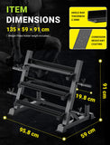 YOLEO Professional Dumbbell Rack, 1100LBS Capacity Weight Rack for Dumbbells Barbells Kettlebells, 3-Tier Adjustable Weight Stand (Rack Only)