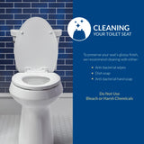Mayfair Natural Oak Veneer Toilet Seat with Chrome Hinges, Elongated, Wood