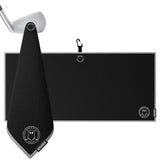 Ghost Golf Magnetic Towel (Caddie) - Premium Ultra-Absorbent Microfiber Golf Towel with Magnet- 18" x 40" (Black)