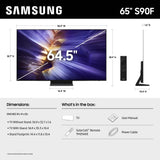 Samsung 65-Inch Class OLED S90F 4K Smart TV (2025 Model) NQ4 AI Gen3 Processor, Upscaling Pro, HDR +, Motion Xcelerator 144Hz, Vision, Alexa Built-in