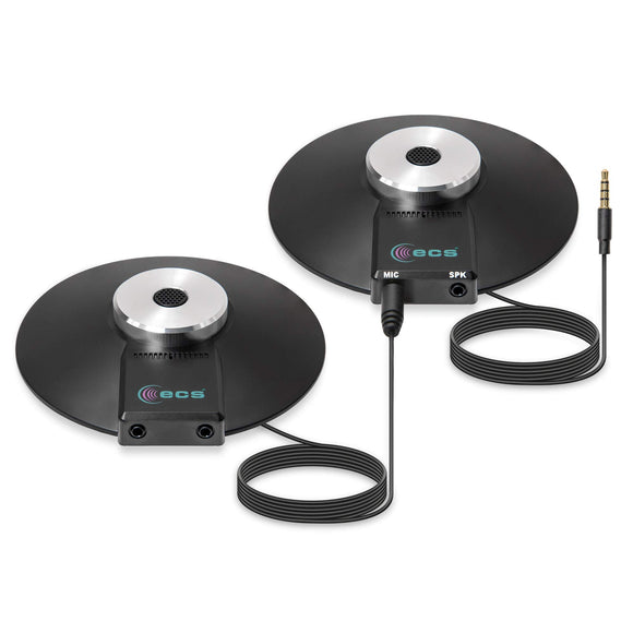 3.5mm TRRS 4 Pole with 3.5mm Stereo Speaker Output Jack and (1) WordForm 3.5mm TRS Stereo 360° Conference Microphone Executive Communication Systems