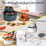 8-in-1 Air Fryer Toaster Oven Combo – 7.5QT Large Glass Air Fryer for Family, Rapid HotAir Tech, Random color