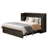 LUXOAK Full Murphy Cabinet Bed with with Storage & Charging Station